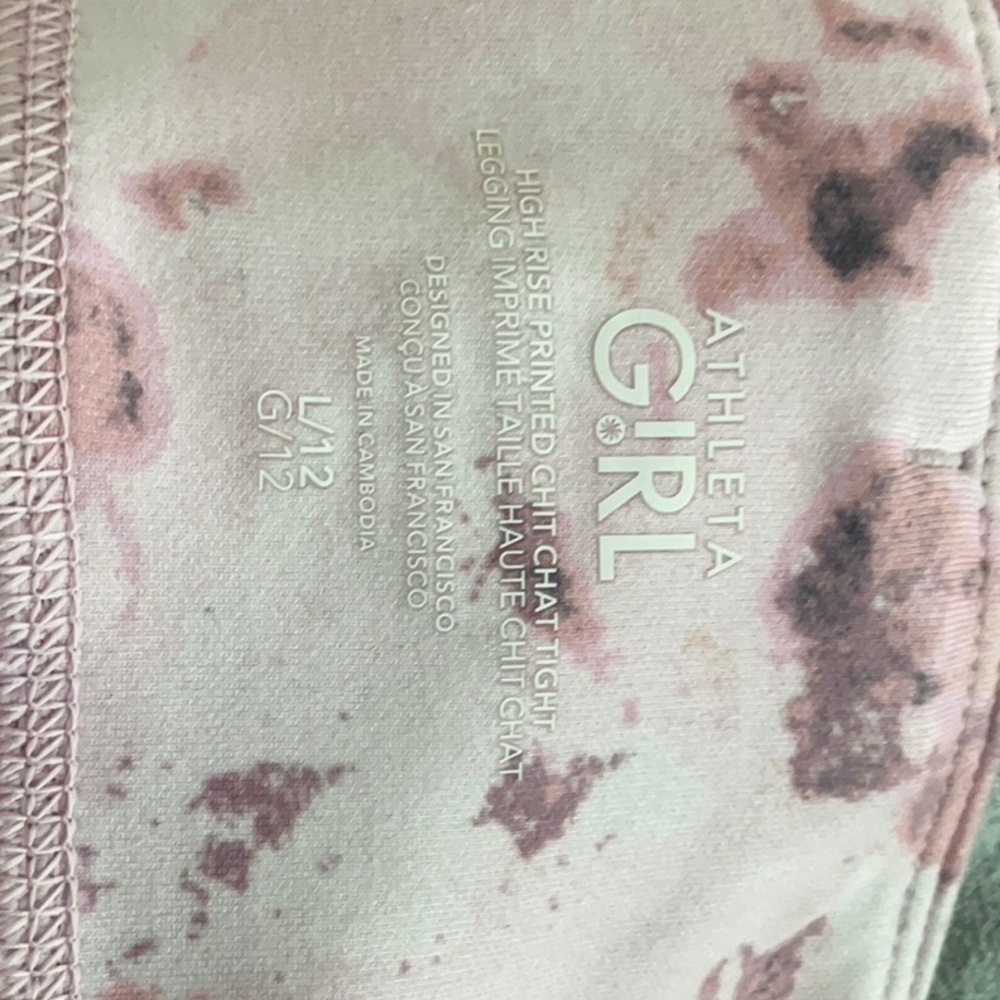 Athleta Girl High Rise Printed Leggings